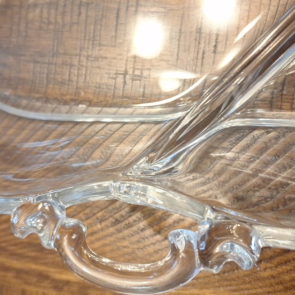 VINTAGE CRYSTAL FOSTORIA CENTURY 3 PART DIVIDED OLIVE/APP DISH 11”x7”x2” - Picture 5 of 6